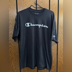 Champion Black Short Sleeve Men's Tee